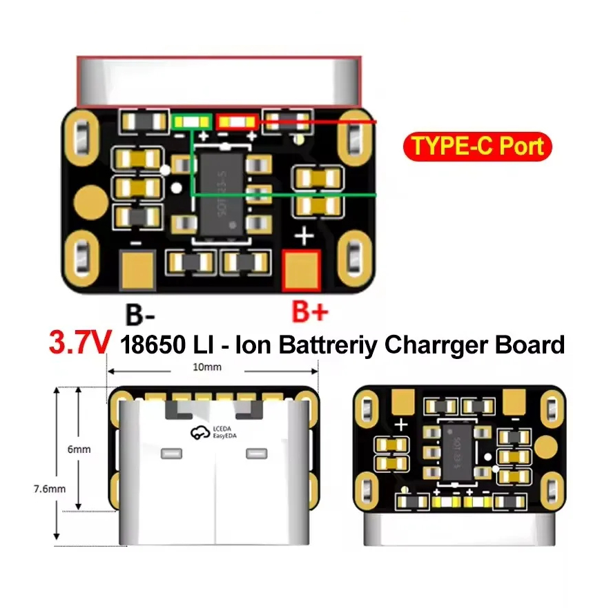 1-50PCS Type-C 18650 Lithium B - Power Banks recension och pris