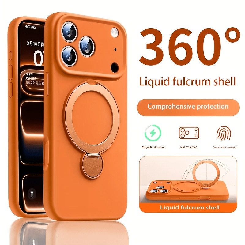 360 Magnetic Stand Liquid Sili - Liquid Silicone Magnetic Phone Case recension och pris
