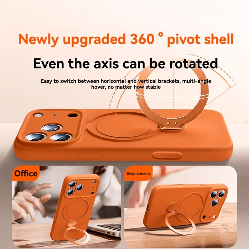 360 Magnetic Stand Liquid Sili - Liquid Silicone Magnetic Phone Case recension och pris