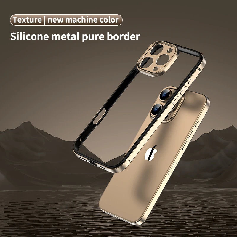 Camera Protection + Hybrid Sil - Metal Bumper Aluminum Frame Case recension och pris