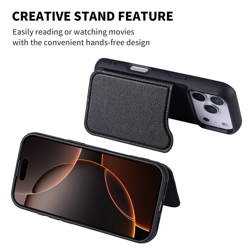 For Magsafe Magnetic Flip Leat - Leather Wallet Card Holder Phone Cover recension och pris