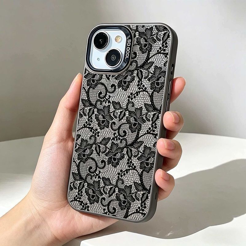 Vintage Black Lace Floral Rose - Vintage Floral Pattern Soft Case recension och pris