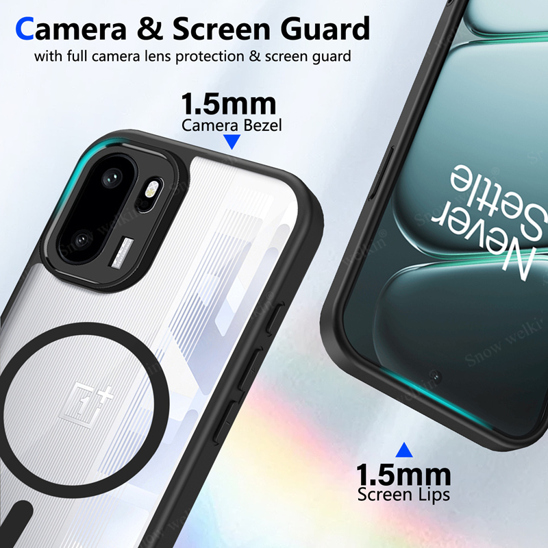 Magnetic Transparent Silicone  - Clear Shockproof Bumper Case recension och pris