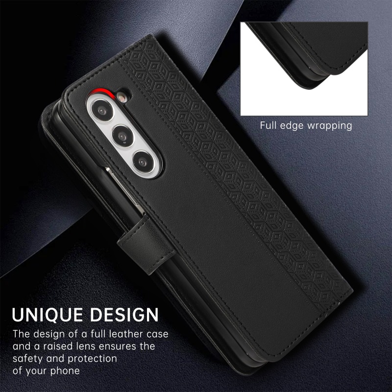 Leather Flip Phone Case for Sa - Leather Wallet Card Holder Phone Cover recension och pris