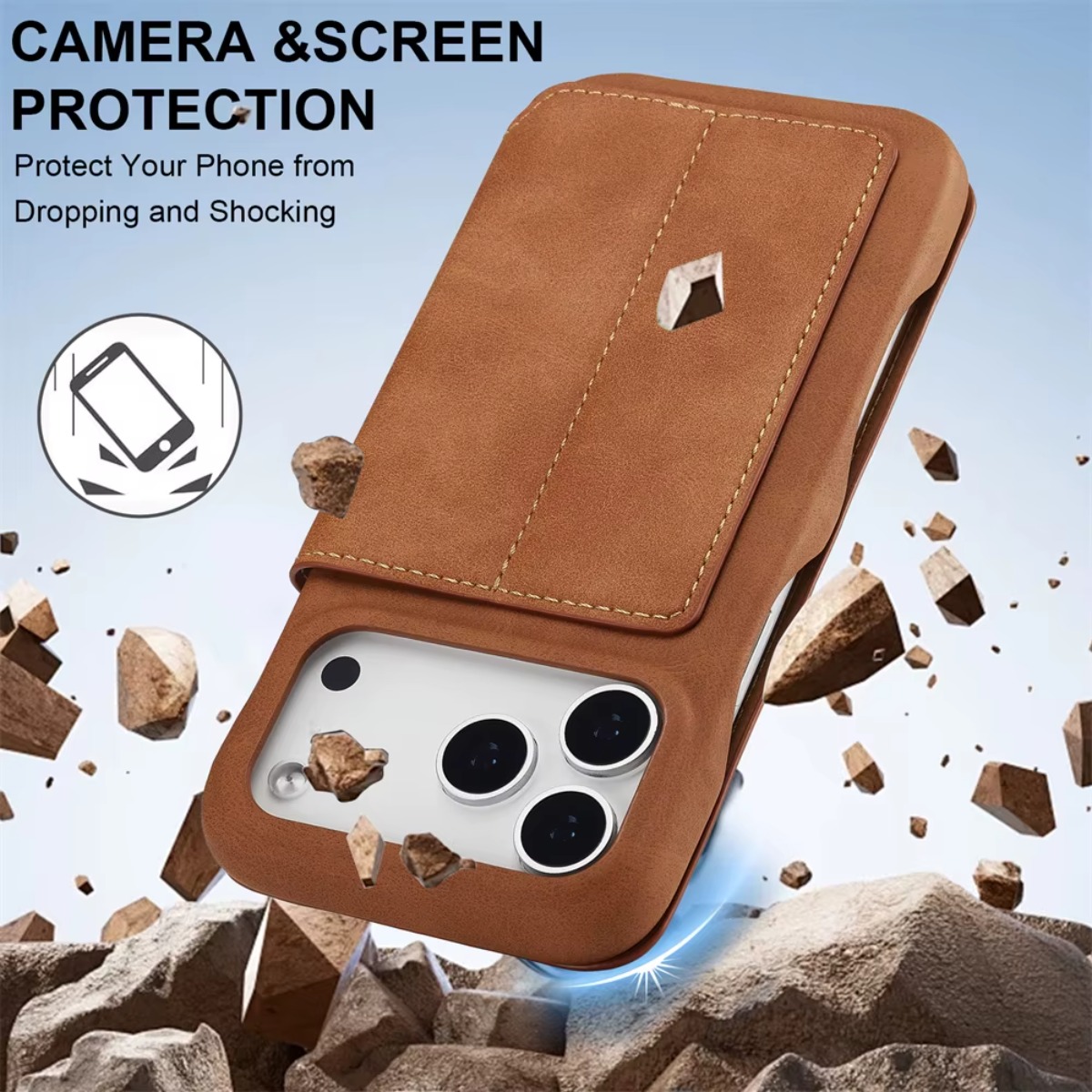 Leather Wallet Magnetic Flip C - Leather Wallet Card Holder Phone Cover recension och pris