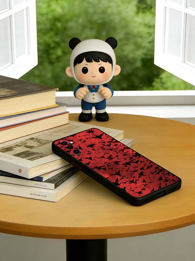 Vintage Red Bats Skull Trendy  - Vintage Floral Pattern Soft Case recension och pris