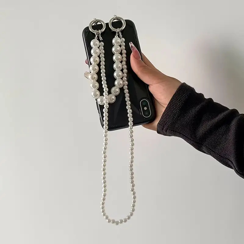 Double Pearl Woven Mobile Phon - Crossbody Lanyard Neck Strap Case recension och pris