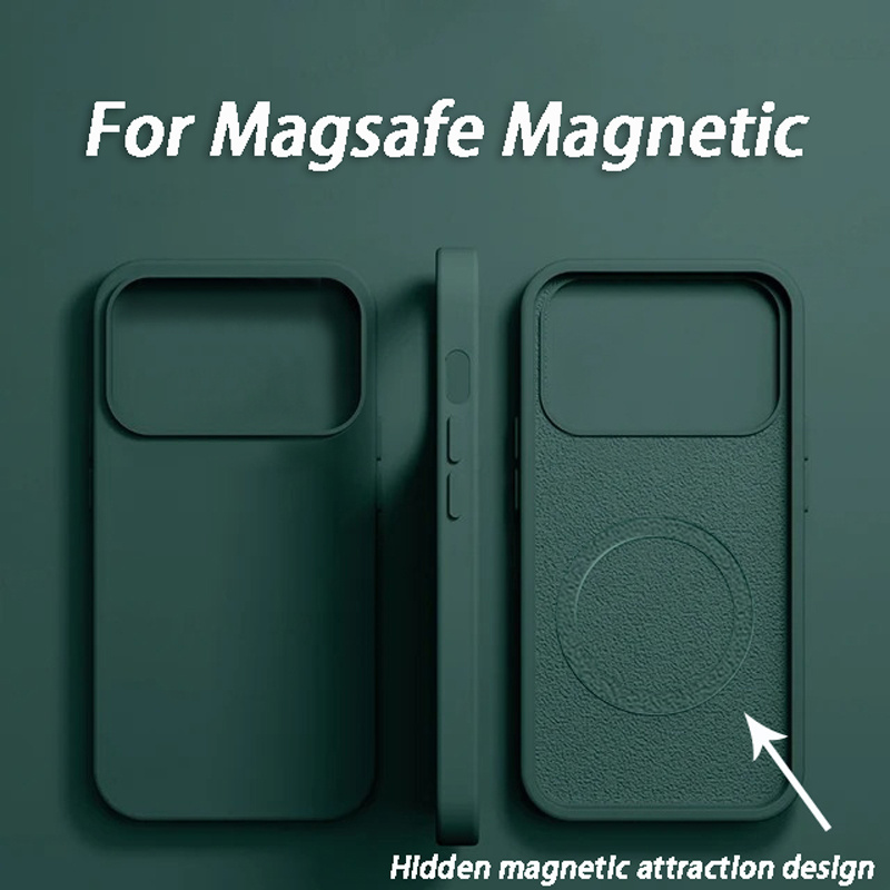 Luxury For Magsafe Wireless Ch - Liquid Silicone Magnetic Phone Case recension och pris