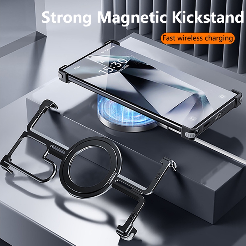 Metal Frameless Magnetic Holde - Metal Bumper Aluminum Frame Case recension och pris