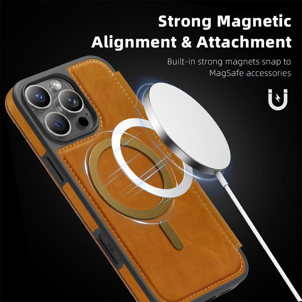 Magnetic Flip Leather Phone Ca - Leather Wallet Card Holder Phone Cover recension och pris