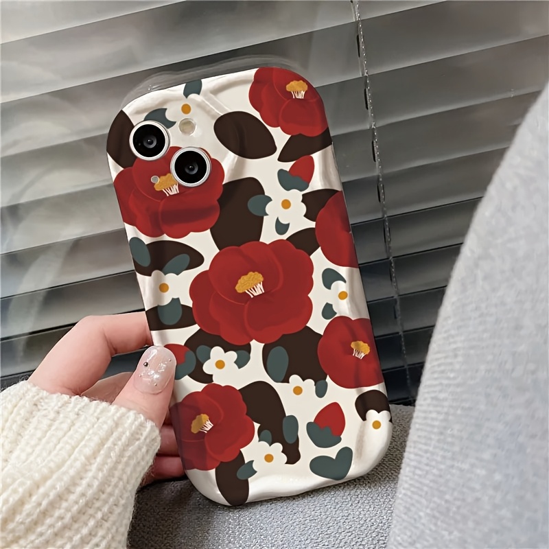 Vintage Red Camellia Flower Ri - Vintage Floral Pattern Soft Case recension och pris